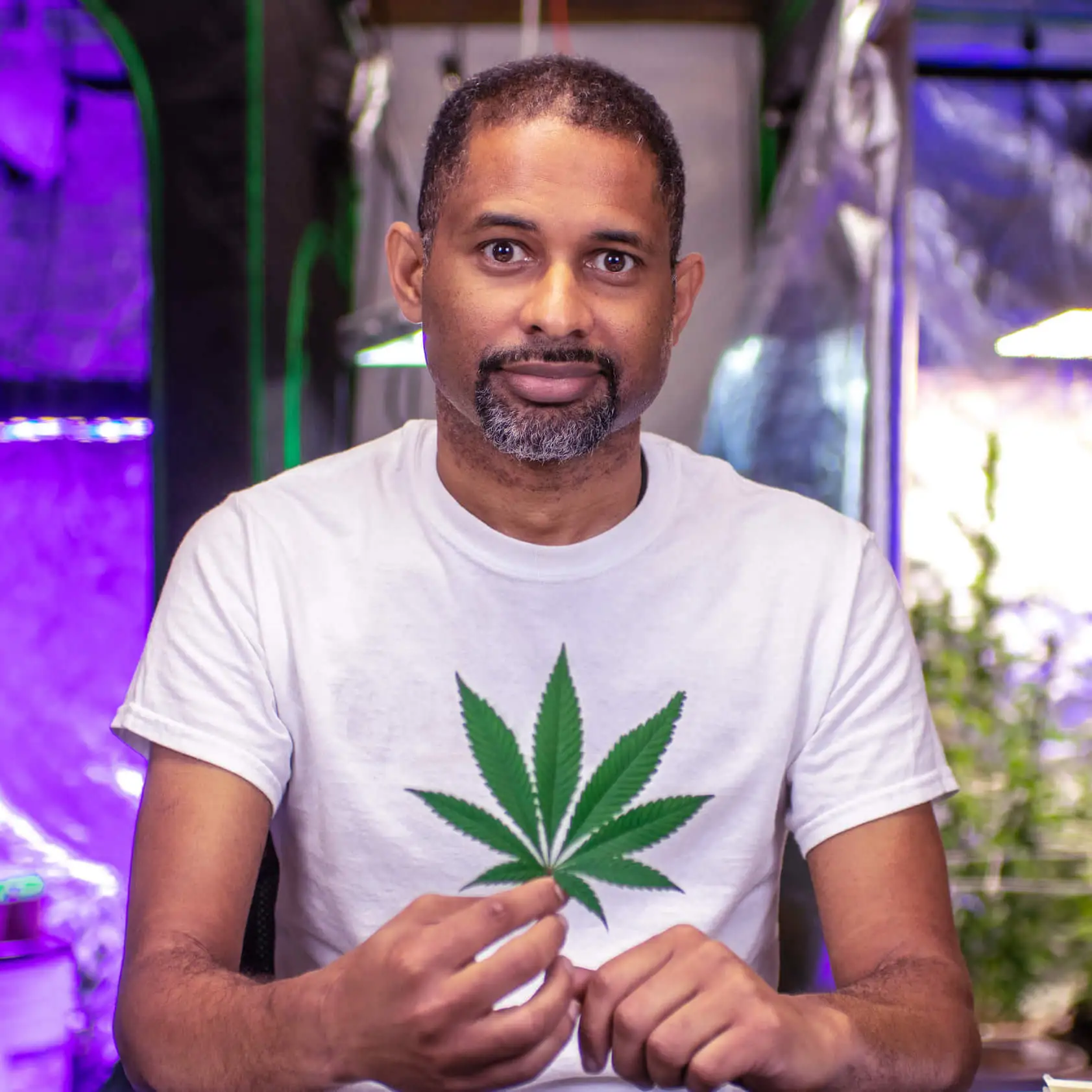 Bevon Findley holding plant